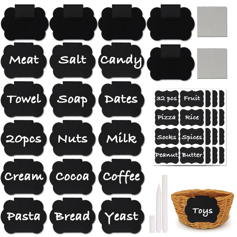 20pcs Set Basket Labels Clip Removable Labels For Storage Bin