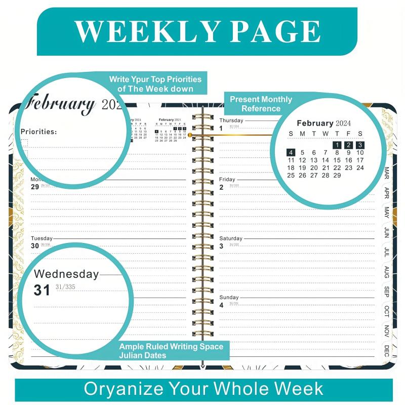 English Schedule A5 Planner With Divider Pages