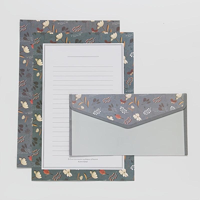 Stationery Writing Paper & Envelopes Set, 6 Letters & 3 Envelopes