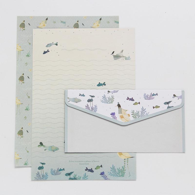 Stationery Writing Paper & Envelopes Set, 6 Letters & 3 Envelopes