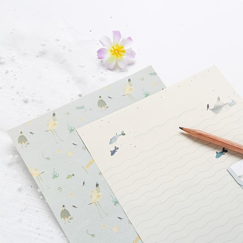 Stationery Writing Paper & Envelopes Set, 6 Letters & 3 Envelopes