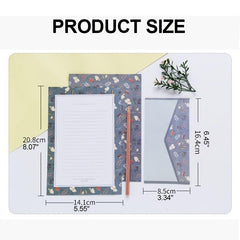 Stationery Writing Paper & Envelopes Set, 6 Letters & 3 Envelopes