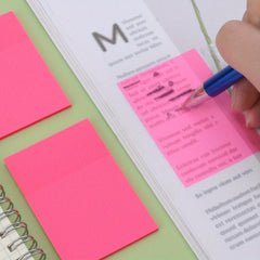 50 Transparent & Multicolored Sticky Notes in One Book