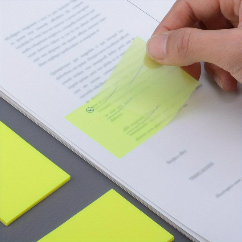 50 Transparent & Multicolored Sticky Notes in One Book