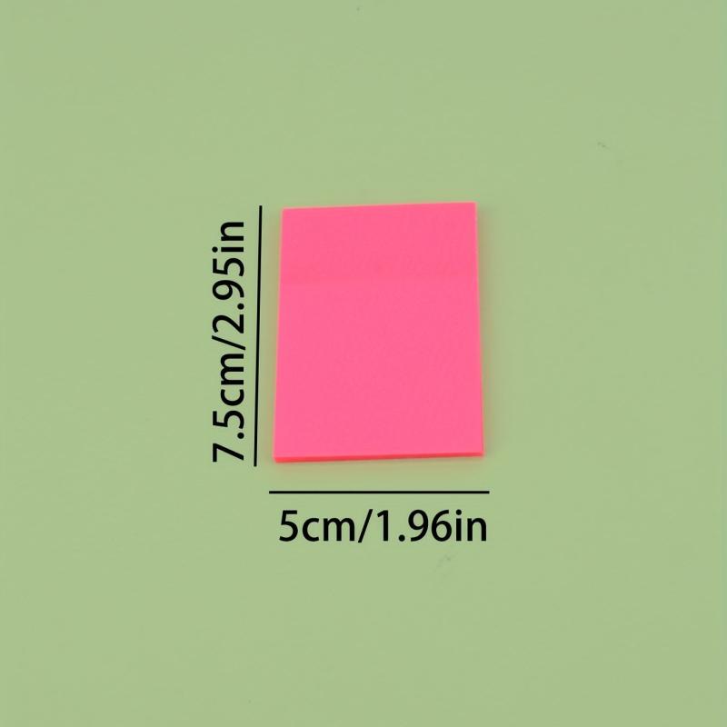 50 Transparent & Multicolored Sticky Notes in One Book