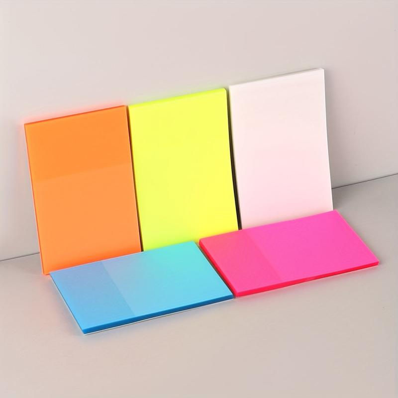 50 Transparent & Multicolored Sticky Notes in One Book