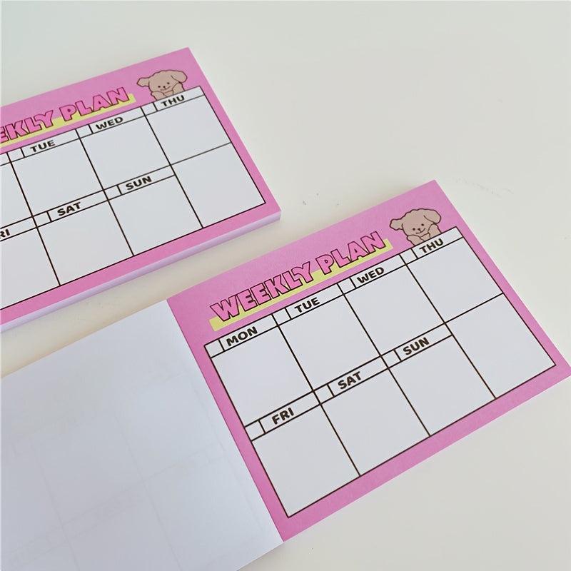 Cute Cartoon Girl Heart Sticky Note Set