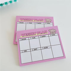 Cute Cartoon Girl Heart Sticky Note Set