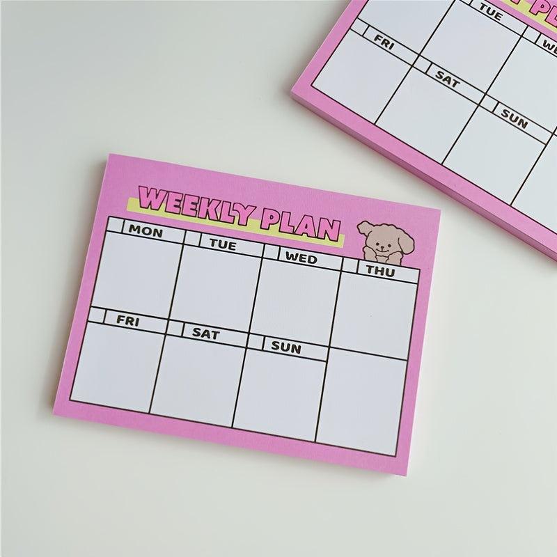 Cute Cartoon Girl Heart Sticky Note Set