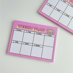 Cute Cartoon Girl Heart Sticky Note Set