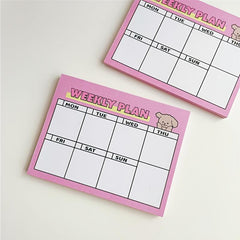 Cute Cartoon Girl Heart Sticky Note Set
