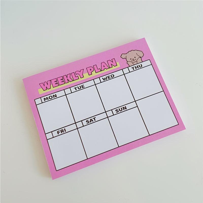 Cute Cartoon Girl Heart Sticky Note Set