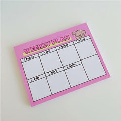 Cute Cartoon Girl Heart Sticky Note Set