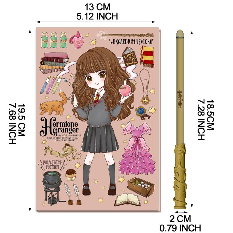 Hermione Granger Journal 100 Pages With Wand Pen For Muggles, Witches & Wizards