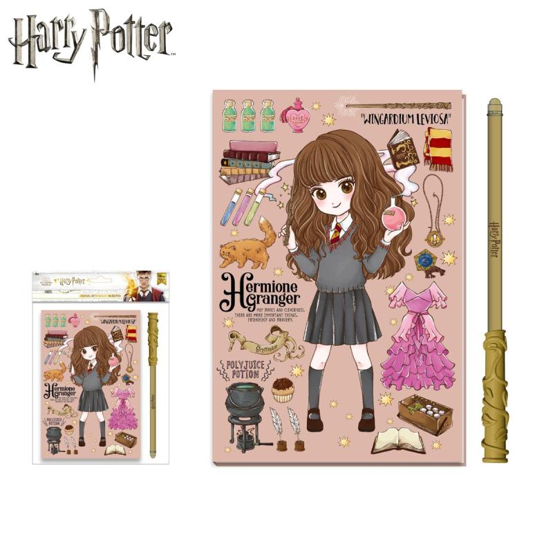 Hermione Granger Journal 100 Pages With Wand Pen For Muggles, Witches & Wizards