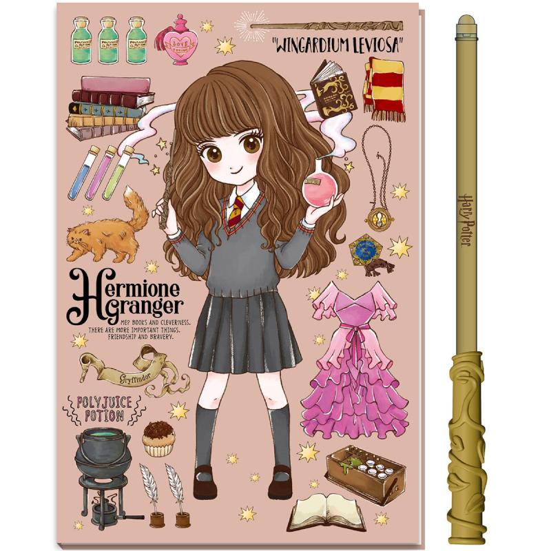 Hermione Granger Journal 100 Pages With Wand Pen For Muggles, Witches & Wizards