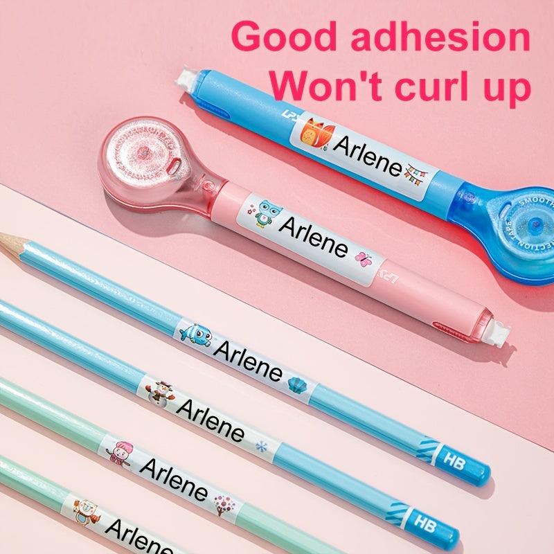 Cartoon Labels Personalized Name Stickers Waterproof for School Stationery Books