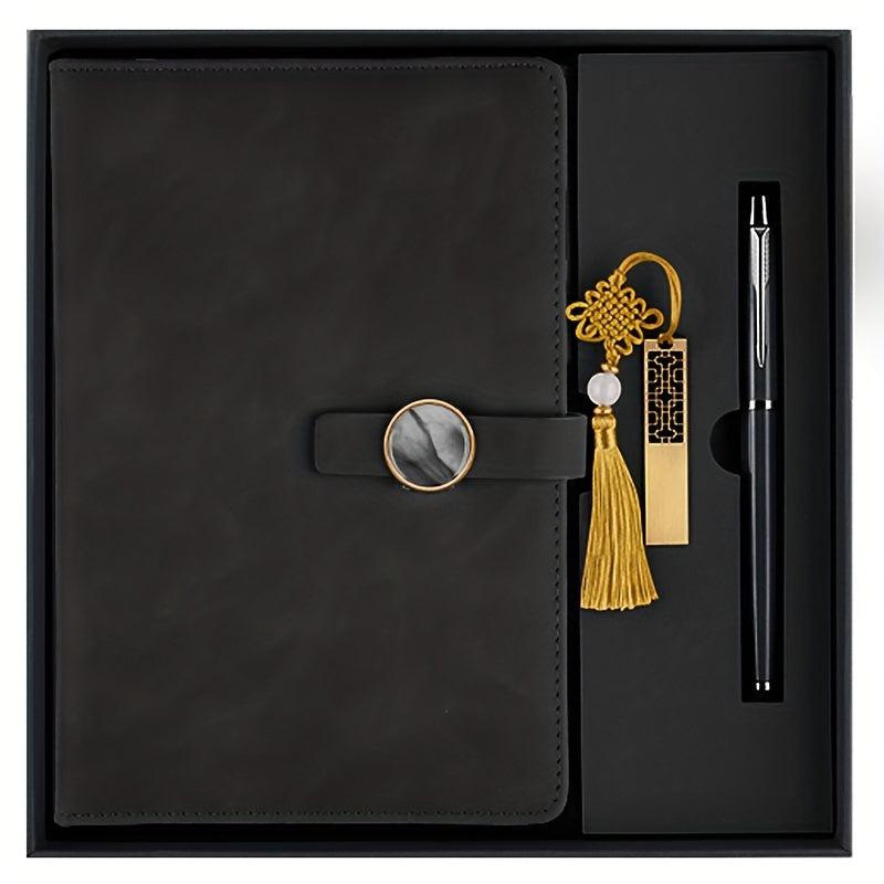 Leather Business Notebook Set of 3 - Travel Size