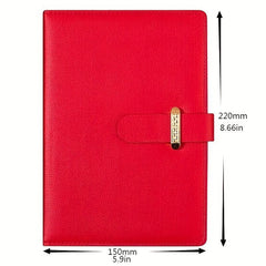 ZMHQLPDZ A5 Leather Lined Diary Notebook Classic Hardcover Business