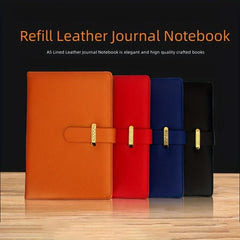 ZMHQLPDZ A5 Leather Lined Diary Notebook Classic Hardcover Business