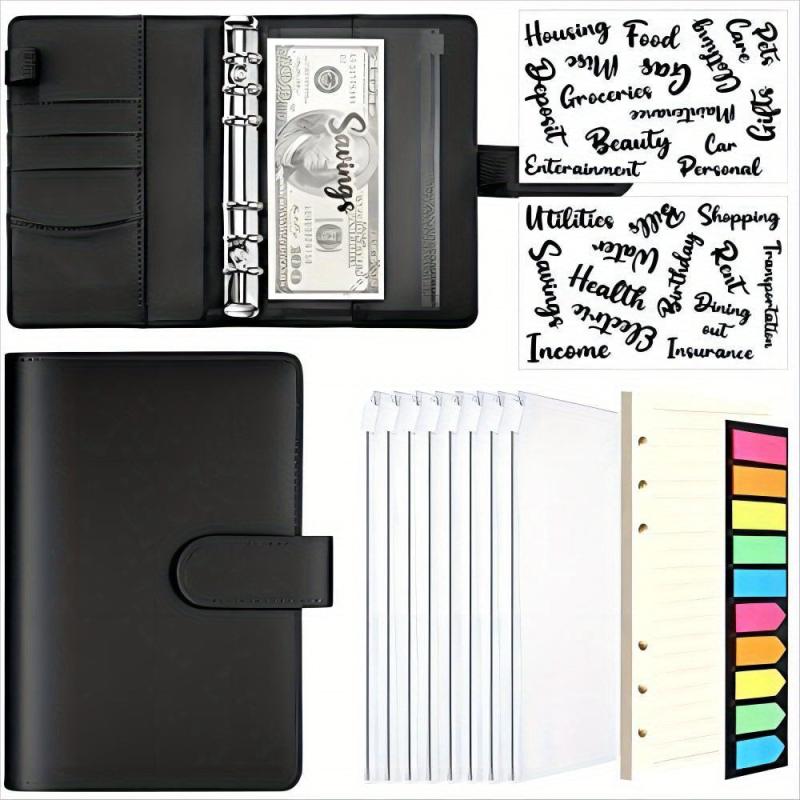 A6 Loose leaf Book Macaron Hand Account Book Cash Budget 6 Holes