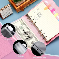 A6 Loose leaf Book Macaron Hand Account Book Cash Budget 6 Holes