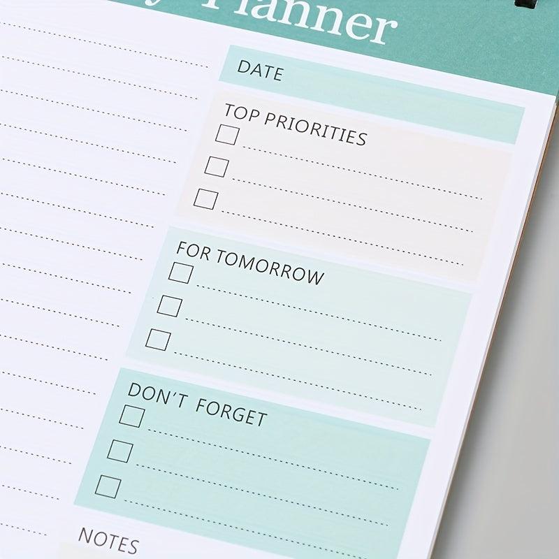 Daily Planner Notepad Undated 52 Sheets Tear Off Checklist