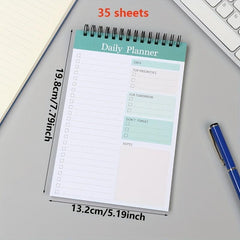 Daily Planner Notepad Undated 52 Sheets Tear Off Checklist