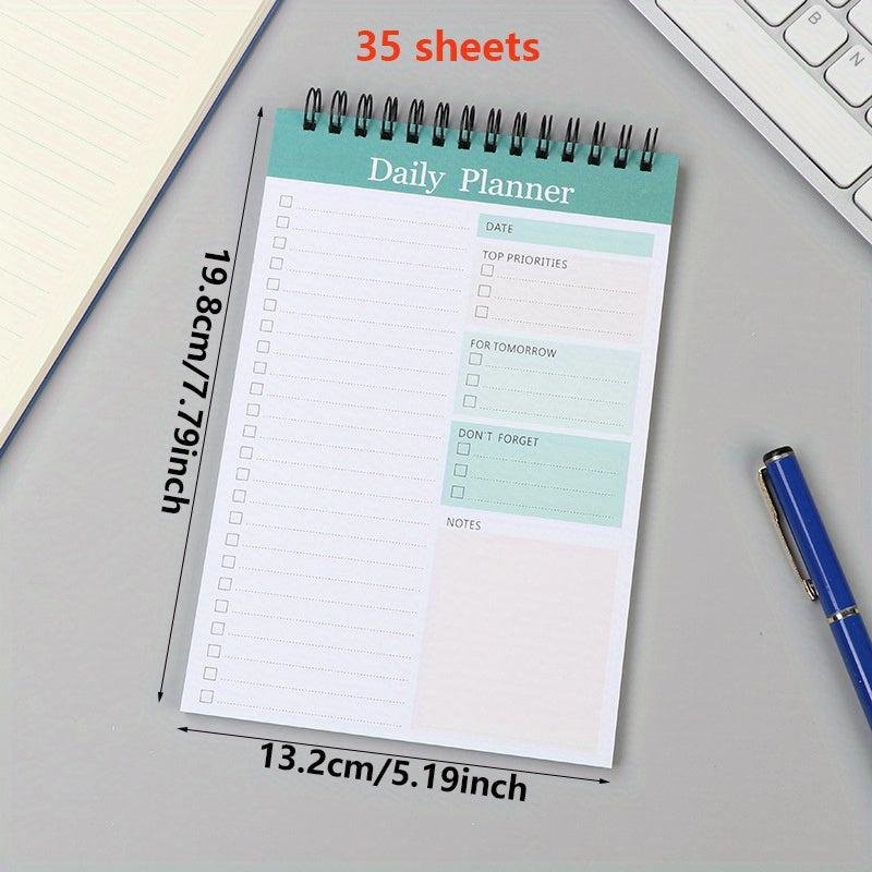 Daily Planner Notepad Undated 52 Sheets Tear Off Checklist