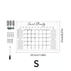 3D Weekly Plan Notepad With 1 Pen Acrylic Message Board