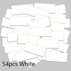 54pcs Magnetic Dry Erase Labels Name Plate Tags Reusable Neon Name Stickers