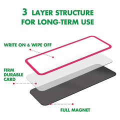 54pcs Magnetic Dry Erase Labels Name Plate Tags Reusable Neon Name Stickers