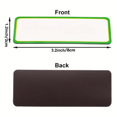 54pcs Magnetic Dry Erase Labels Name Plate Tags Reusable Neon Name Stickers