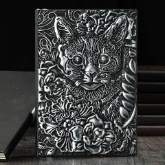 Vintage Cat A5 Embossed Journal Notepad Travel Planner School Office Notebook