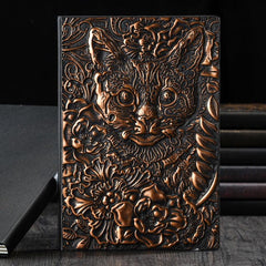 Vintage Cat A5 Embossed Journal Notepad Travel Planner School Office Notebook