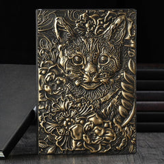 Vintage Cat A5 Embossed Journal Notepad Travel Planner School Office Notebook