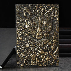 Vintage Cat A5 Embossed Journal Notepad Travel Planner School Office Notebook