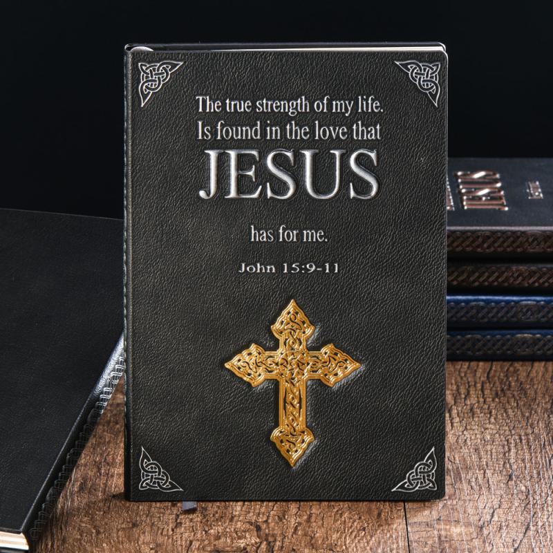 A5 Cross Notebook Vintage Leather Bible Book Notepad Diary Halloween Gift