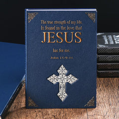 A5 Cross Notebook Vintage Leather Bible Book Notepad Diary Halloween Gift