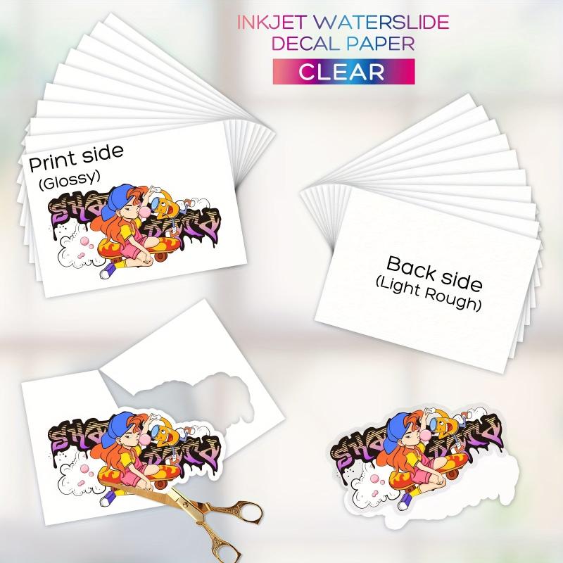 L&C Inkjet Transfer Paper Water Slide Sticker A4 Size 20 Sheets
