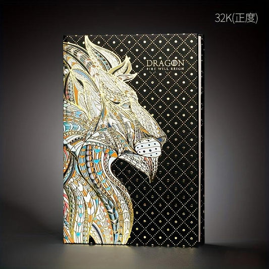 Embossed Gilded Hardcover Notebook with European Retro Pages