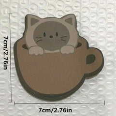 Cat Sticky Notes Colorful Memo Pad Reusable & Portable