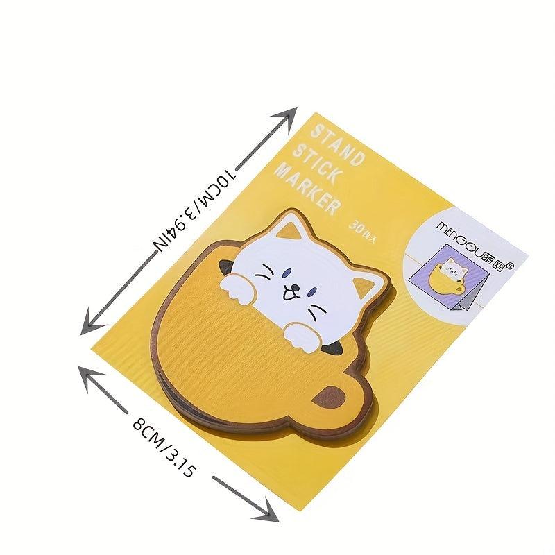 Cat Sticky Notes Colorful Memo Pad Reusable & Portable