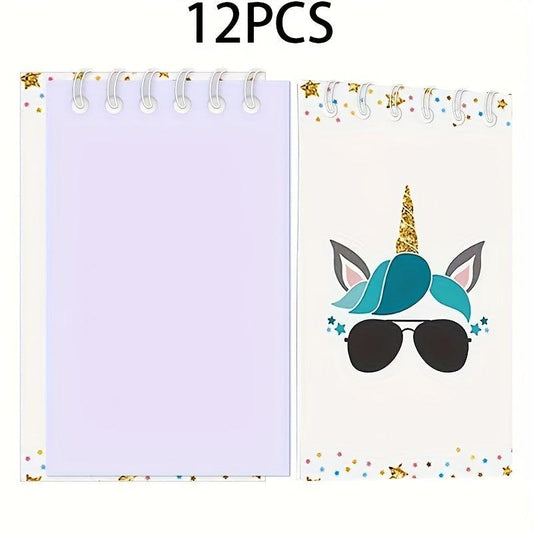 12pcs Unicorn Spiral Notebooks & Pinata Fillers Goodie Bag Stuffers