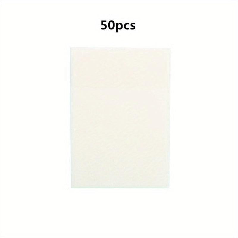 50 Transparent Paper Stickers Memo Pad Bookmark Pen Memo Stickers