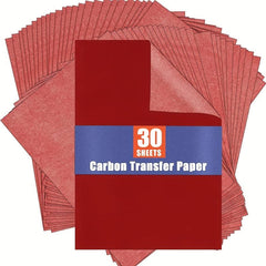 Graphite Transfer Paper 30 Pcs - Red Carbon Paper For Tracing