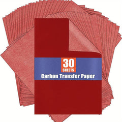 Graphite Transfer Paper 30 Pcs - Red Carbon Paper For Tracing