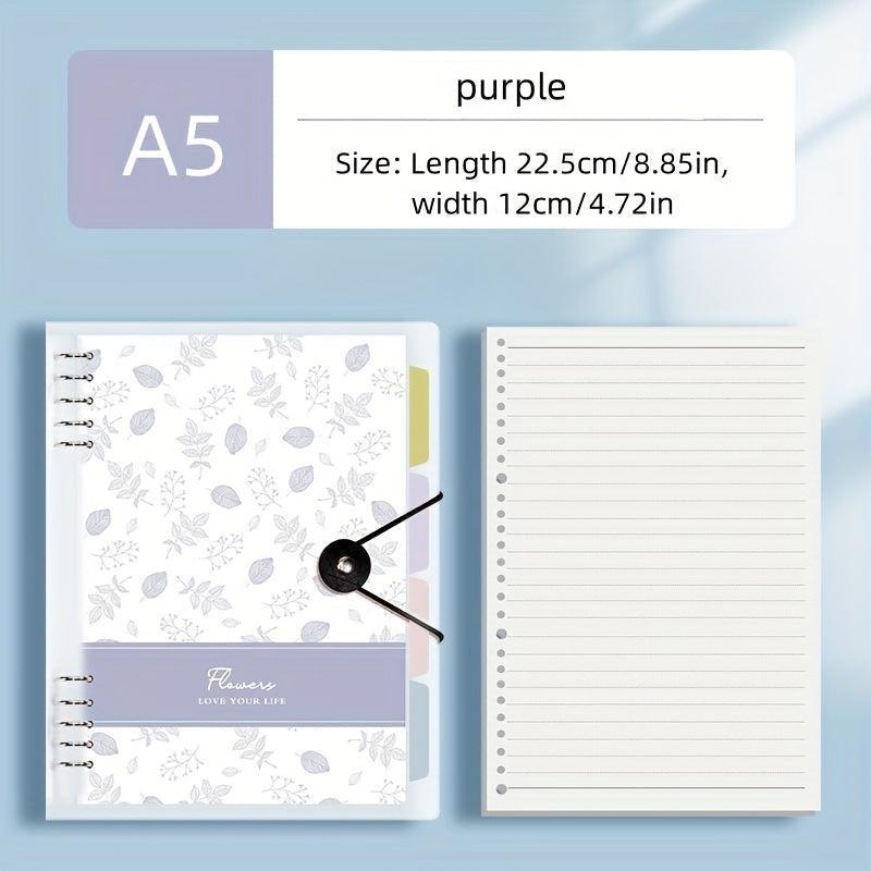 Minimalist Thickened Horizontal Line Grid Metal Clip Binder