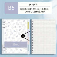 Minimalist Thickened Horizontal Line Grid Metal Clip Binder