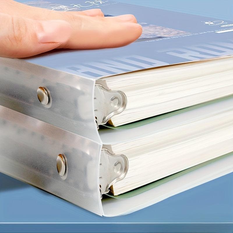 Minimalist Thickened Horizontal Line Grid Metal Clip Binder